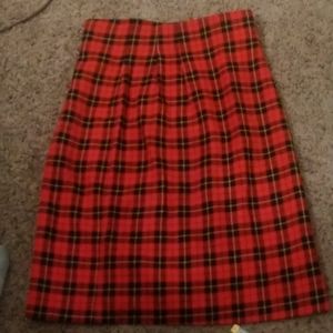 Vintage plaid pencil skirt